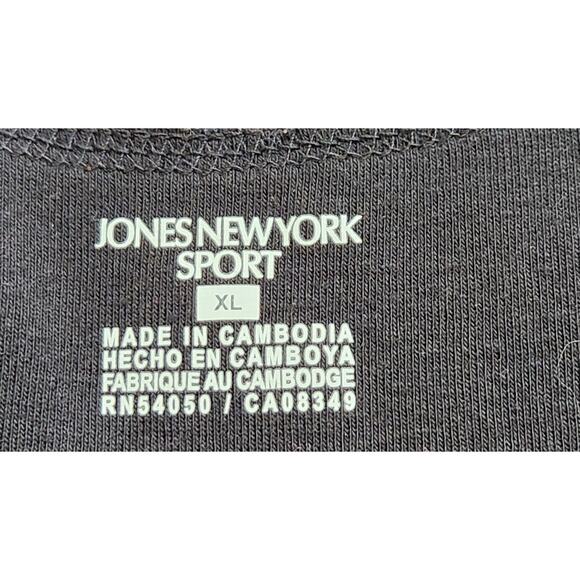 Jones New York Sport Black Lace Trim Tank Top XL Lightweight Soft Stretchy - Picture 4 of 5
